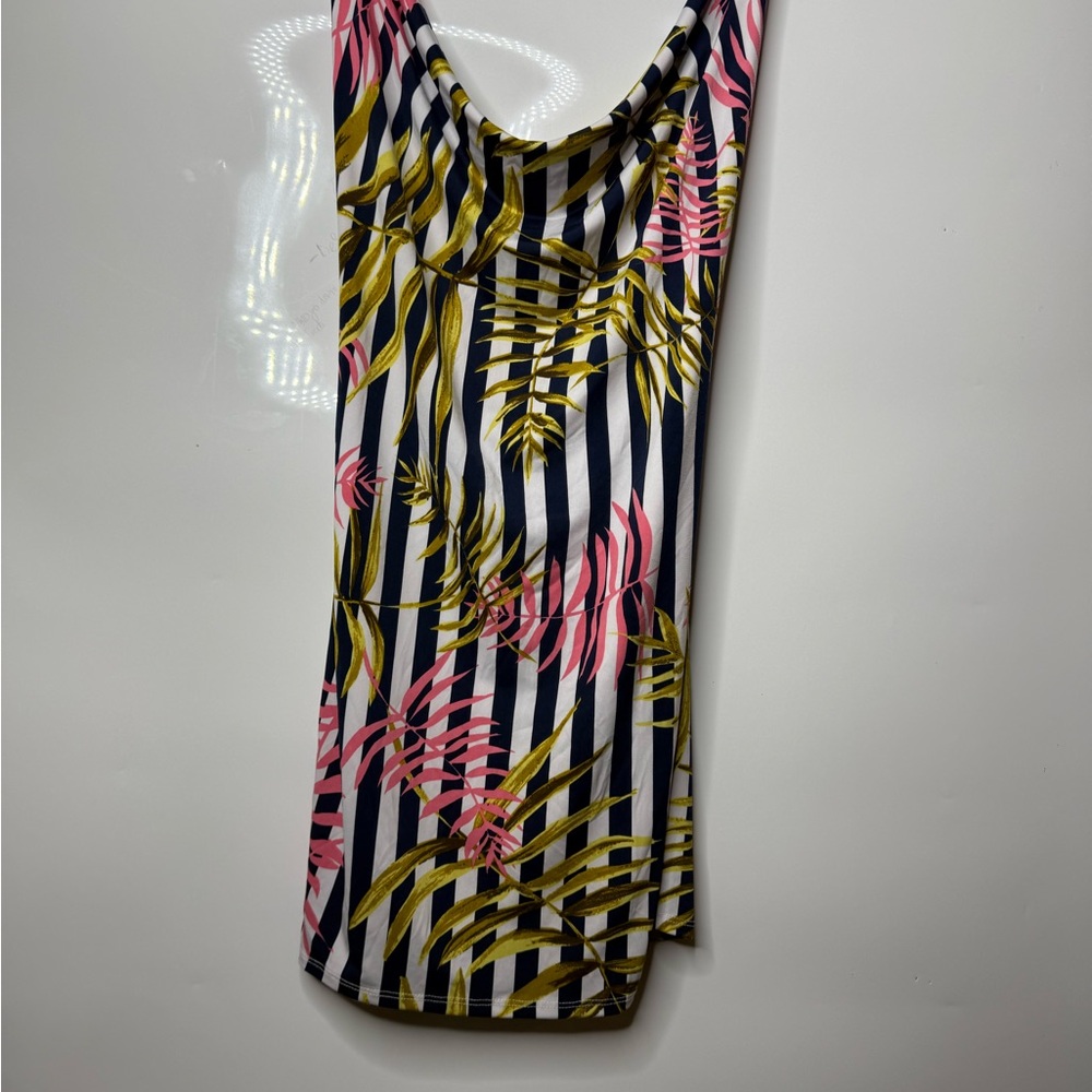 Colorful Striped Tropical Dress
